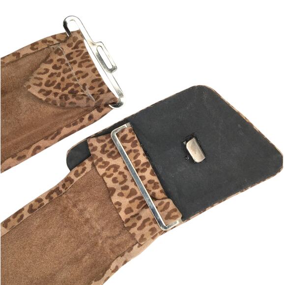 Vintage Pinup Leopard Print Suede Belt Size XS - Picture 3 of 3